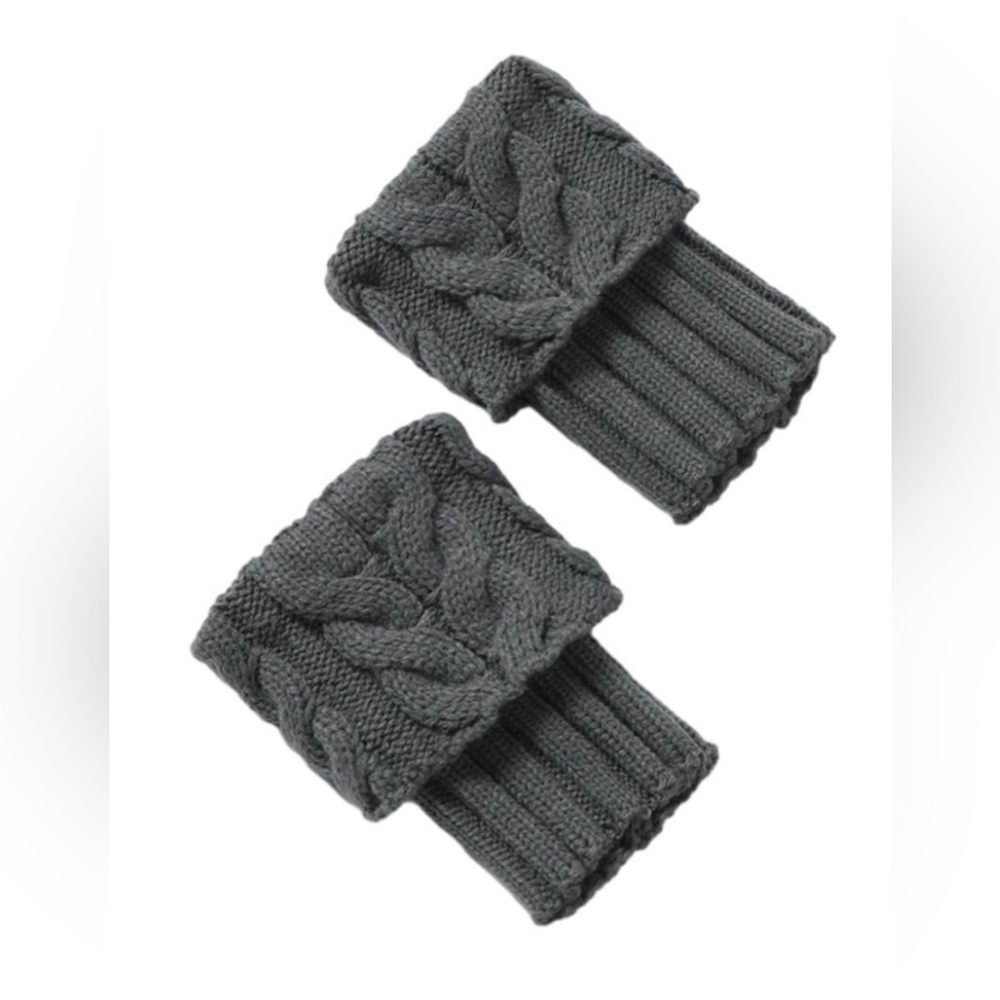 Cozy Knit Boot Cuffs - Gray